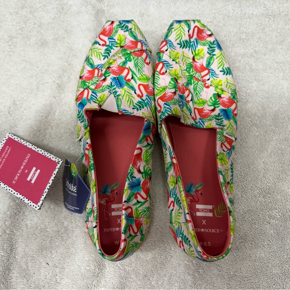 Toms Women's Vibrant Flamingo Print Flats